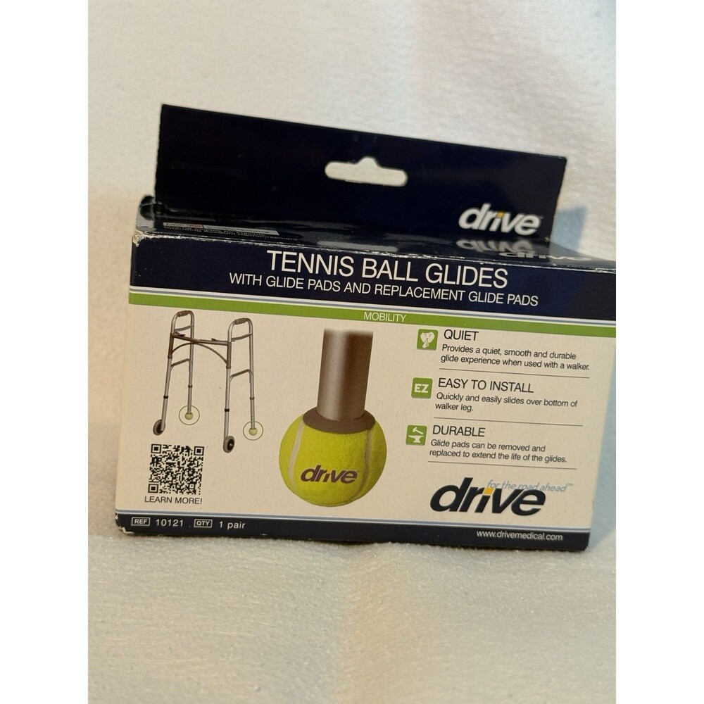 Drive Tennis Ball Glides Yellow Walker Easy Install Durable Model 10121